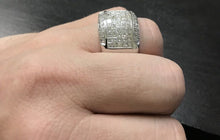 Load image into Gallery viewer, Heavy 5.00 Carats Natural Diamond 14K Solid White Gold Men's Ring