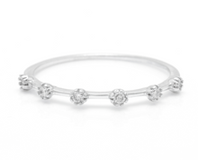 Load image into Gallery viewer, Splendid 0.12 Carats Natural Diamond 14K Solid White Gold Ring