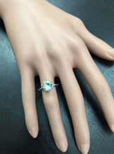 Load image into Gallery viewer, 2.00 Carats Exquisite Natural Aquamarine 14K Solid White Gold Ring