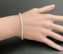 Load image into Gallery viewer, Very Impressive 4.70 Carats Natural Diamond 14K Solid White Gold Bracelet