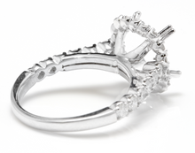 Load image into Gallery viewer, 1.25 Carats Exquisite Natural Diamond 14K Solid White Gold Semi-Mount Ring 9mm Center Stone