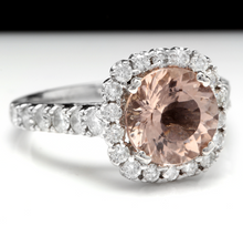 Load image into Gallery viewer, 1.25 Carats Exquisite Natural Diamond 14K Solid White Gold Semi-Mount Ring 9mm Center Stone