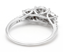 Load image into Gallery viewer, Splendid 0.85 Carats Natural Diamond 14K Solid White Gold Band Ring