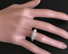 Load image into Gallery viewer, Splendid 0.85 Carats Natural Diamond 14K Solid White Gold Band Ring