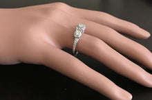 Load image into Gallery viewer, Splendid 0.85 Carats Natural Diamond 14K Solid White Gold Band Ring