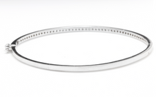 Load image into Gallery viewer, Very Impressive 0.75 Carats Natural Diamond 14K Solid White Gold Bangle Bracelet