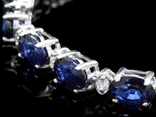 Load image into Gallery viewer, Very Impressive 13.50 Carats Natural Sapphire &amp; Diamond 14K Solid White Gold Bracelet
