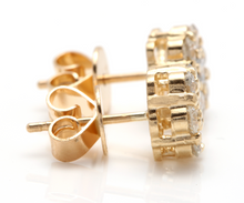 Load image into Gallery viewer, Exquisite 0.90 Carats Natural Diamond 14K Solid Yellow Gold Stud Earrings