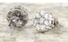 Load image into Gallery viewer, Exquisite 1.65 Carats Natural VS Diamond 14K Solid White Gold Stud Earrings
