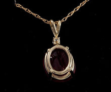 Load image into Gallery viewer, 6.70Ct Natural Red Ruby and Diamond 14K Solid Yellow Gold Necklace