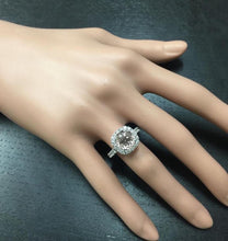 Load image into Gallery viewer, 3.65 Carats Exquisite Natural Morganite and Diamond 14K Solid White Gold Ring