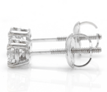 Load image into Gallery viewer, Exquisite 0.40 Carats Natural Diamond 14K Solid White Gold Stud Earrings
