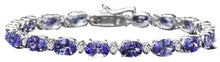 Load image into Gallery viewer, Very Impressive 16.50 Carats Natural Tanzanite &amp; Diamond 14K Solid White Gold Bracelet