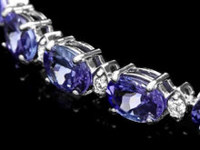 Load image into Gallery viewer, Very Impressive 16.50 Carats Natural Tanzanite &amp; Diamond 14K Solid White Gold Bracelet