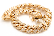 Load image into Gallery viewer, Very Impressive 6.00 Carats Natural Diamond 14K Solid Yellow Gold Men's Miami Cuban Link Bracelet