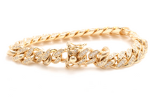 Load image into Gallery viewer, Very Impressive 6.00 Carats Natural Diamond 14K Solid Yellow Gold Men's Miami Cuban Link Bracelet