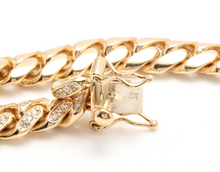 Load image into Gallery viewer, Very Impressive 6.00 Carats Natural Diamond 14K Solid Yellow Gold Men's Miami Cuban Link Bracelet