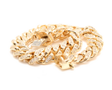 Load image into Gallery viewer, Very Impressive 6.00 Carats Natural Diamond 14K Solid Yellow Gold Men's Miami Cuban Link Bracelet