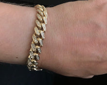 Load image into Gallery viewer, Very Impressive 6.00 Carats Natural Diamond 14K Solid Yellow Gold Men's Miami Cuban Link Bracelet