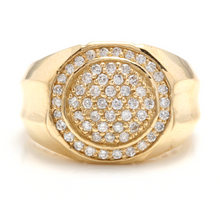 Load image into Gallery viewer, 1.00Ct Carats Natural Diamond 14K Solid Yellow Gold Men's Ring