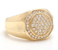 Load image into Gallery viewer, 1.00Ct Carats Natural Diamond 14K Solid Yellow Gold Men's Ring