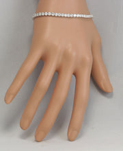 Load image into Gallery viewer, Very Impressive 3.15 Carats Natural Diamond 14K Solid White Gold Bracelet
