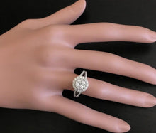 Load image into Gallery viewer, Splendid 1.10 Carats Natural Diamond 18K Solid White Gold Ring