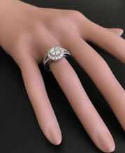 Load image into Gallery viewer, Splendid 1.10 Carats Natural Diamond 18K Solid White Gold Ring