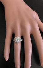 Load image into Gallery viewer, Splendid 1.10 Carats Natural Diamond 18K Solid White Gold Ring