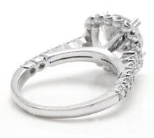 Load image into Gallery viewer, 3.75 Carats Exquisite Natural Diamond and Moissanite 14K Solid White Gold Ring