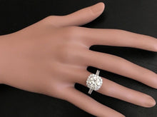Load image into Gallery viewer, 3.75 Carats Exquisite Natural Diamond and Moissanite 14K Solid White Gold Ring