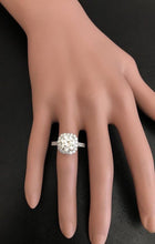 Load image into Gallery viewer, 3.75 Carats Exquisite Natural Diamond and Moissanite 14K Solid White Gold Ring