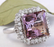 Load image into Gallery viewer, 13.45 Carats Natural Ametrine and Diamond 14K Solid White Gold Ring