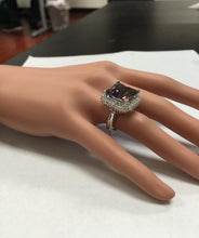 Load image into Gallery viewer, 13.45 Carats Natural Ametrine and Diamond 14K Solid White Gold Ring