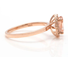 Load image into Gallery viewer, 2.25 Carats Natural Morganite and Diamond 14K Solid Rose Gold Ring
