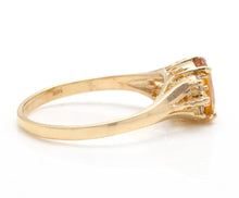 Load image into Gallery viewer, 1.65 Carats Exquisite Natural Orange Sapphire and Diamond 14K Solid Yellow Gold Ring