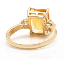 Load image into Gallery viewer, 3.48 Carats Impressive Natural Citrine and Diamond 14K Yellow Gold Ring