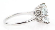 Load image into Gallery viewer, 3.08 Carats Impressive Natural Aquamarine and Diamond 14K White Gold Ring