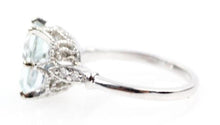 Load image into Gallery viewer, 3.08 Carats Impressive Natural Aquamarine and Diamond 14K White Gold Ring