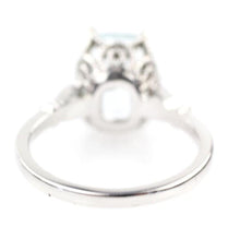 Load image into Gallery viewer, 3.08 Carats Impressive Natural Aquamarine and Diamond 14K White Gold Ring