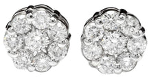 Load image into Gallery viewer, Exquisite 1.50 Carats Natural Diamond 14K Solid White Gold Stud Earrings