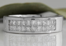 Load image into Gallery viewer, Estate 1.20Ct Natural VS1 Diamond 14K Solid White Gold Unisex Ring