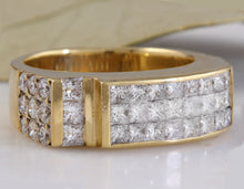 Load image into Gallery viewer, Splendid 1.70 Carats Natural VVS Diamond 18K Solid Yellow Gold Ring